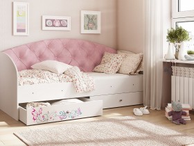 Кровать детская Эльза Белый/Розовый в Бердске - berdsk.katalogmebeli.com | фото 1