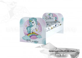 Кровать детская КР-08 Тойс (белый/белый,фотопечать Little Pony) в Бердске - berdsk.katalogmebeli.com | фото
