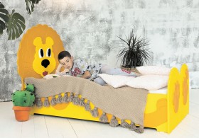 Кровать детская Лева 1.6 Желтый/Оранжевый в Бердске - berdsk.katalogmebeli.com | фото 1