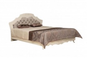 Кровать двойная "Кантри" (вудлайн кремовый/патина/ортопед/1820) в Бердске - berdsk.katalogmebeli.com | фото 1