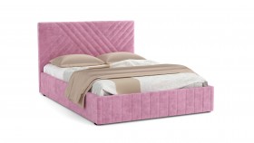Кровать Гамма ш. 1400 (без основания для хранения) (велюр тенерифе розовый) в Бердске - berdsk.katalogmebeli.com | фото