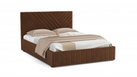 Кровать Гамма ш. 1400 (с основанием для хранения) (велюр тенерифе шоколад) в Бердске - berdsk.katalogmebeli.com | фото