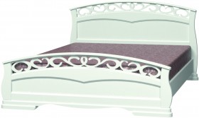 Кровать Грация-1 из массива сосны 1600*2000 Белый античный в Бердске - berdsk.katalogmebeli.com | фото 5