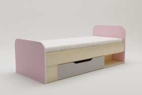 Кровать Грэйси 1650х750 (Розовый/Серый/корпус Клен) в Бердске - berdsk.katalogmebeli.com | фото 2
