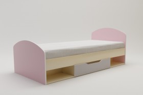 Кровать Грэйси 1950х950 (Розовый/Серый/корпус Клен) в Бердске - berdsk.katalogmebeli.com | фото 2