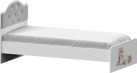 Кровать Каспер с мягкой спинкой и фотопечатью (800х1900) Белый в Бердске - berdsk.katalogmebeli.com | фото