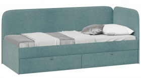 Кровать «Молли» с мягкой обивкой (900) тип 1 (Микровелюр Scandi Indigo 11) в Бердске - berdsk.katalogmebeli.com | фото