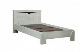 Кровать одинарная 33.07 с настилом "Лючия" (ш. 900)/(бетон пайн белый / венге / белый) в Бердске - berdsk.katalogmebeli.com | фото 1