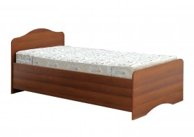 Кровать одинарная 900-1 без матраса (круглые спинки) Орех Таволато в Бердске - berdsk.katalogmebeli.com | фото