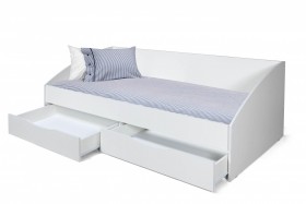 Кровать одинарная "Фея - 3" (симметричная) New/(белый / белый / ДВПО: белый) в Бердске - berdsk.katalogmebeli.com | фото 3