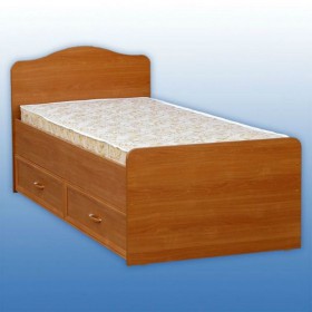 Кровать одинарная 800-2 без матраса (прямые спинки) Дуб Сонома в Бердске - berdsk.katalogmebeli.com | фото 2