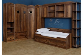 Кровать с 2-мя ящиками «Навигатор» (Дуб Каньон) в Бердске - berdsk.katalogmebeli.com | фото 10