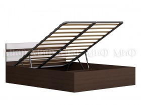 Кровать с подъемным механизмом Нэнси 1,4м (Венге/белый глянец) в Бердске - berdsk.katalogmebeli.com | фото 1