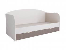 Кровать с ящиками ДКД 2000.1 Лавис (Белый софт/Грей софт/корпус Белый) в Бердске - berdsk.katalogmebeli.com | фото