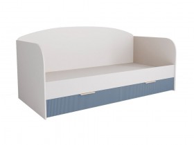 Кровать с ящиками ДКД 2000.1 Лавис (Белый софт/Лазурь софт/корпус Белый) в Бердске - berdsk.katalogmebeli.com | фото