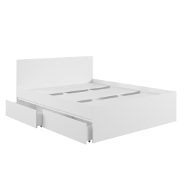 Кровать с ящиками К1.6М Мадера Белый в Бердске - berdsk.katalogmebeli.com | фото 3