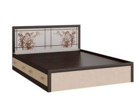 Кровать с ящиками 1,6м Мальта (Дуб венге/Дуб беленый) в Бердске - berdsk.katalogmebeli.com | фото