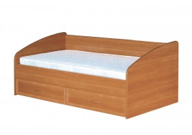 Кровать с ящиками с задней спинкой 900-1 без матраса Вишня Оксфорд в Бердске - berdsk.katalogmebeli.com | фото