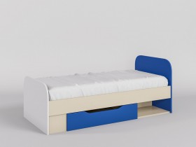 Кровать Скай 1650х750 (Синий/Белый/корпус Клен) в Бердске - berdsk.katalogmebeli.com | фото 1