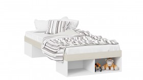 Кровать «Сканди»  Дуб Гарден/Белый в Бердске - berdsk.katalogmebeli.com | фото