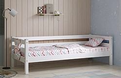 Кровать Соня Вариант 2 с задней защитой Белый полупрозрачный в Бердске - berdsk.katalogmebeli.com | фото