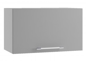 Квадро ПГ 600 шкаф верхний горизонтальный (Белый софт/корпус Серый) в Бердске - berdsk.katalogmebeli.com | фото