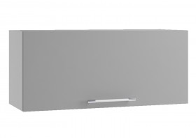 Квадро ПГ 800 шкаф верхний горизонтальный (Белый софт/корпус Серый) в Бердске - berdsk.katalogmebeli.com | фото