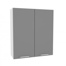 Квадро ВП 800 шкаф верхний высокий (Белый софт/корпус Серый) в Бердске - berdsk.katalogmebeli.com | фото