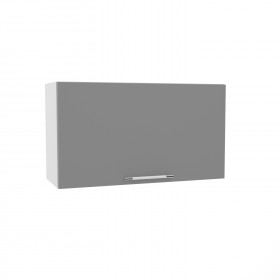 Квадро ВПГ 800 шкаф верхний горизонтальный высокий (Ваниль кожа/корпус Серый) в Бердске - berdsk.katalogmebeli.com | фото
