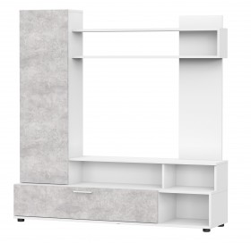 Мебель для гостиной "МГС 9" Белый / Цемент светлый в Бердске - berdsk.katalogmebeli.com | фото 1