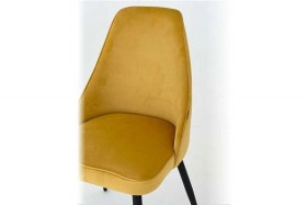 Набор стульев Милан 2 шт (желтый велюр/черный) в Бердске - berdsk.katalogmebeli.com | фото 3