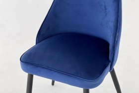 Набор стульев Милан 2 шт (синий велюр/белый) в Бердске - berdsk.katalogmebeli.com | фото 5