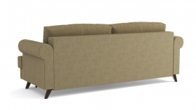 Оливер / диван - кровать 3-х местн. (еврокнижка) (велюр велутто коричневый 23 в Бердске - berdsk.katalogmebeli.com | фото 2