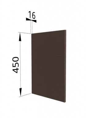 Панель торцевая (для шкафа горизонтального высокого) ВПГ Квадро (Шоколад кожа) в Бердске - berdsk.katalogmebeli.com | фото