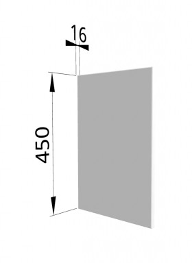 Панель торцевая (для шкафа горизонтального высокого) ВПГ Ройс (Белый софт) в Бердске - berdsk.katalogmebeli.com | фото