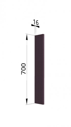 Панель торцевая (для шкафа торцевого верхнего) ПТ 400 Тито, Гарда (Пурпур) в Бердске - berdsk.katalogmebeli.com | фото