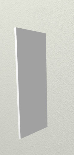 Панель торцевая П Капля (для шкафа верхнего) Белый в Бердске - berdsk.katalogmebeli.com | фото