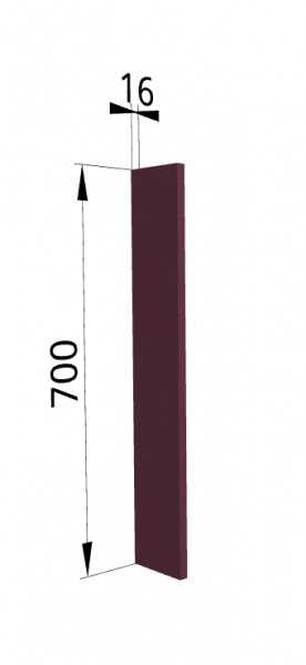 Панель торцевая ПТ 400 Квадро (для шкафа торцевого верхнего) Виноград в Бердске - berdsk.katalogmebeli.com | фото
