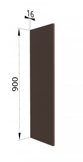 Панель торцевая ВП Квадро (для шкафа верхнего высокого) Шоколад кожа в Бердске - berdsk.katalogmebeli.com | фото