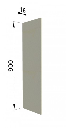 Панель торцевая ВП Квадро (для шкафа верхнего высокого) Ваниль кожа в Бердске - berdsk.katalogmebeli.com | фото