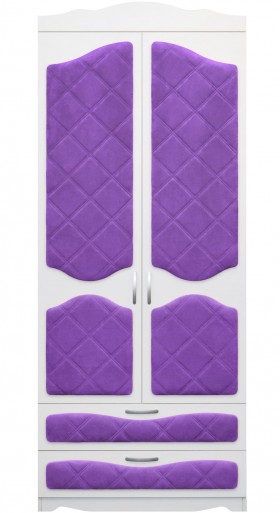 Шкаф 2-х створчатый с ящиками серии Иллюзия 32 Фиолетовый в Бердске - berdsk.katalogmebeli.com | фото 1