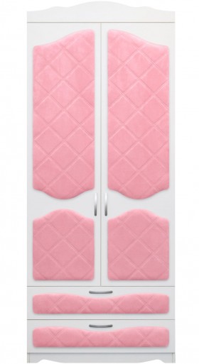 Шкаф 2-х створчатый с ящиками серии Иллюзия 36 Светло-розовый в Бердске - berdsk.katalogmebeli.com | фото