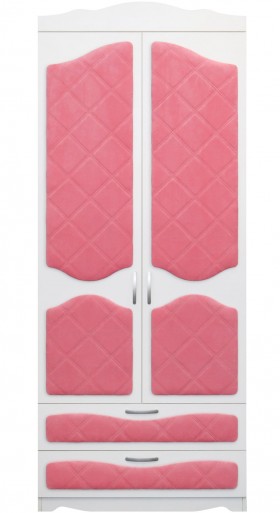 Шкаф 2-х створчатый с ящиками серии Иллюзия 89 Розовый в Бердске - berdsk.katalogmebeli.com | фото