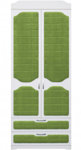 Шкаф 2-х створчатый с ящиками серии Спорт 76 Зелёный в Бердске - berdsk.katalogmebeli.com | фото