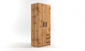 Шкаф 2-х створчатый с ящиками Шервуд (Дуб Вотан) в Бердске - berdsk.katalogmebeli.com | фото 1
