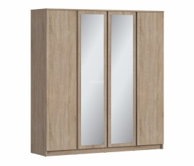 Веста СБ-3082 Шкаф 4х дверный с зеркалами Дуб Сонома в Бердске - berdsk.katalogmebeli.com | фото 1