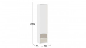 Шкаф для белья комбинированный «Сканди» Дуб Гарден/Белый/Глиняный серый в Бердске - berdsk.katalogmebeli.com | фото 3