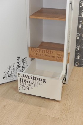 Шкаф для белья «Оксфорд» (Ривьера/Белый с рисунком) в Бердске - berdsk.katalogmebeli.com | фото 4