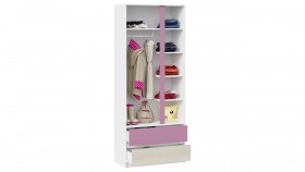 Шкаф для одежды комбинированный «Сканди» Дуб Гарден/Белый/Лиловый в Бердске - berdsk.katalogmebeli.com | фото 4