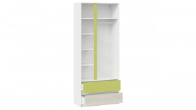 Шкаф для одежды комбинированный «Сканди» Дуб Гарден/Белый/Зеленый в Бердске - berdsk.katalogmebeli.com | фото 2